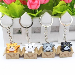 Set 4 Móc Khóa Hình Mèo Dễ Thương
