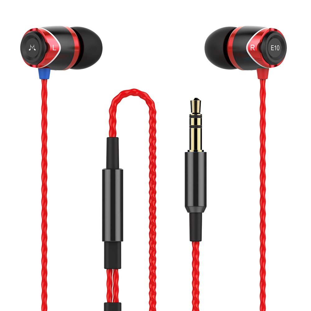 SoundMAGIC E10 original headset Stereo In-Ear 3.5mm Music Earphone without Microphone - Black/Red