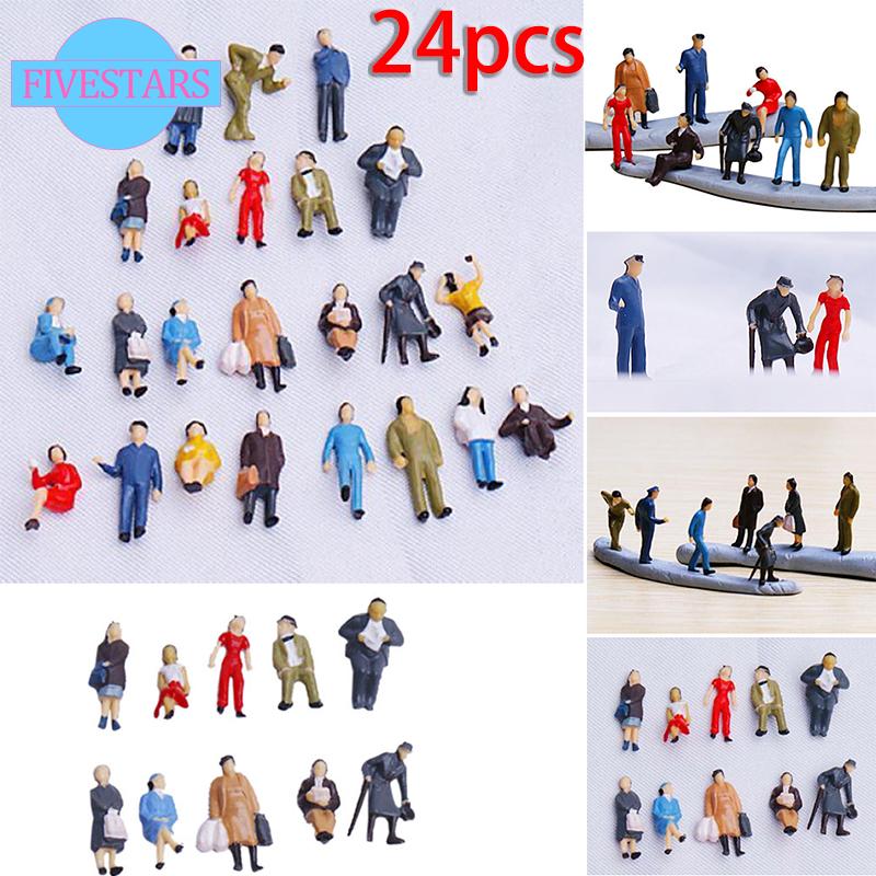 Bộ 24 Mô Hình Người Tỉ Lệ 1:87 Trang Trí Tiểu Cảnh