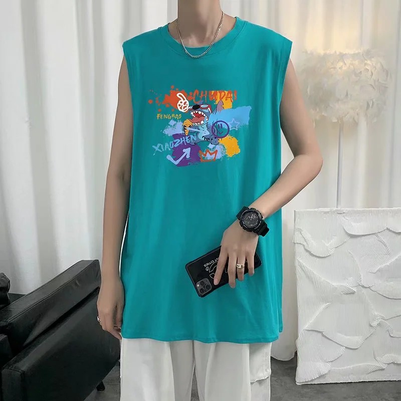 Áo Thun Nam Không Tay Phong Cách Hip Hop Size M-3Xl