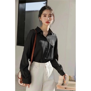 Sơ mi lụa trơn