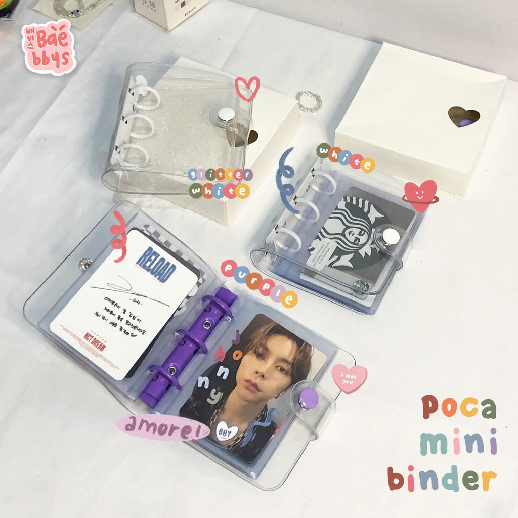 Sổ Còng Mini Binder 3 Còng Đựng Card Kpop Idol Kiêm Ghi Chép (đọc mô tả)