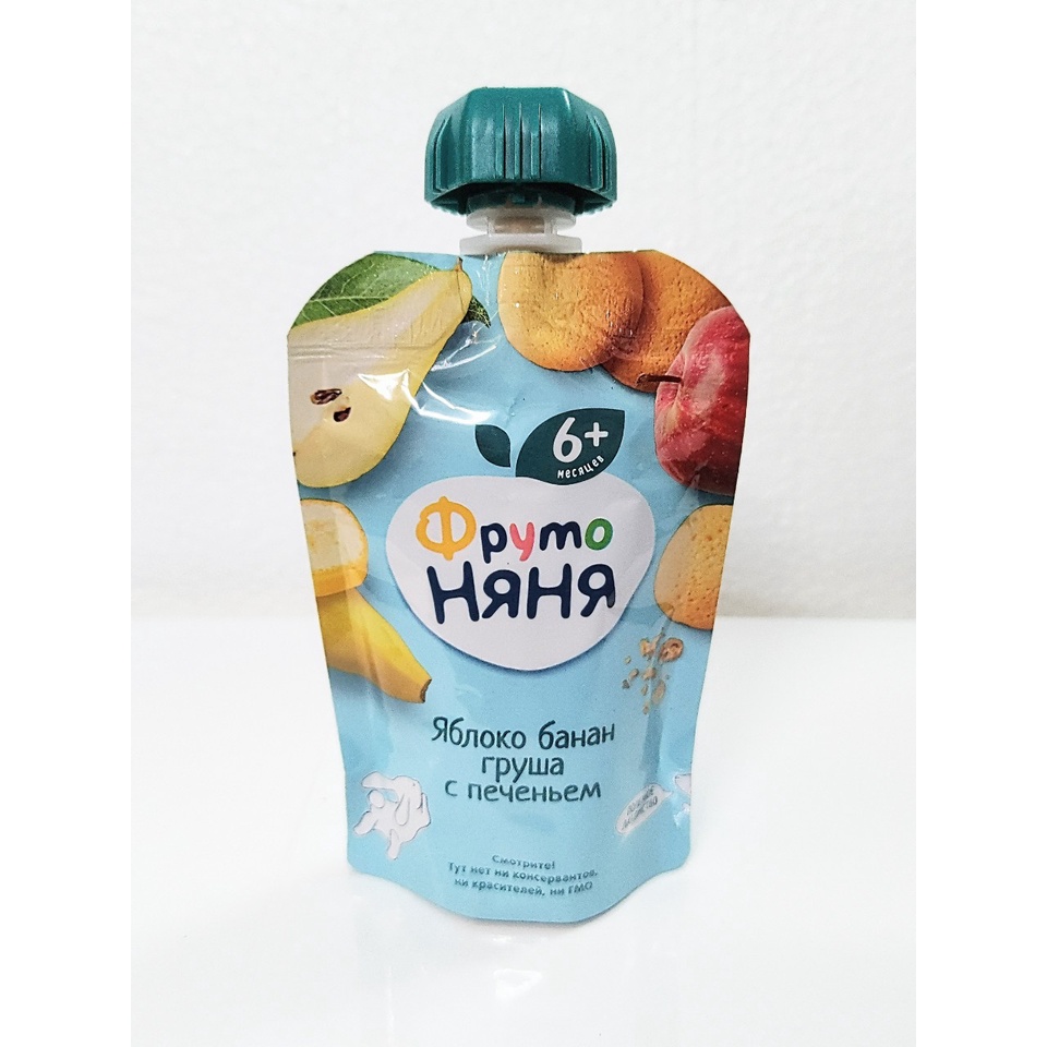 Trái Cây Nghiền Cho Bé Ăn Dặm Fruto Nga Đủ Vị Gói 90g