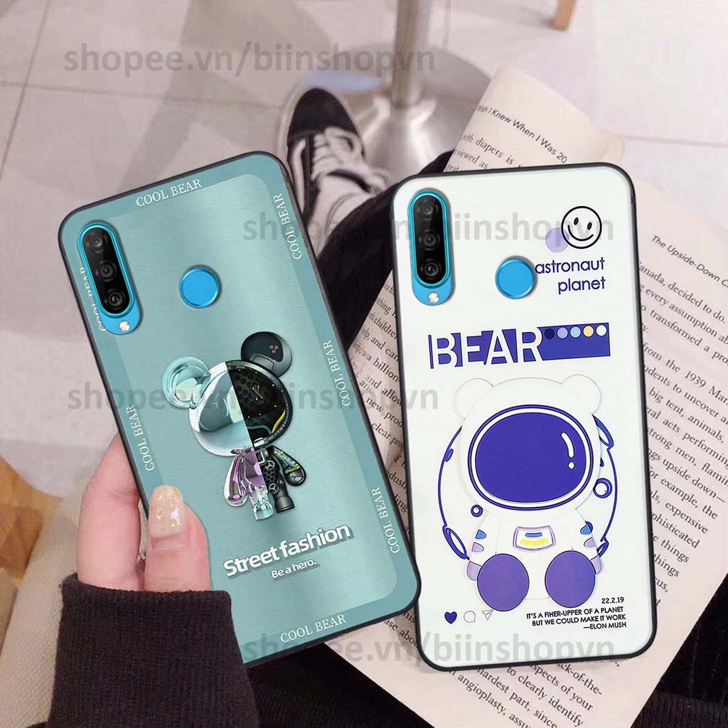 Ốp Huawei Nova 4e / P30 Lite hình gấu bear brick đẹp độc lạ, thời trang, cá tính