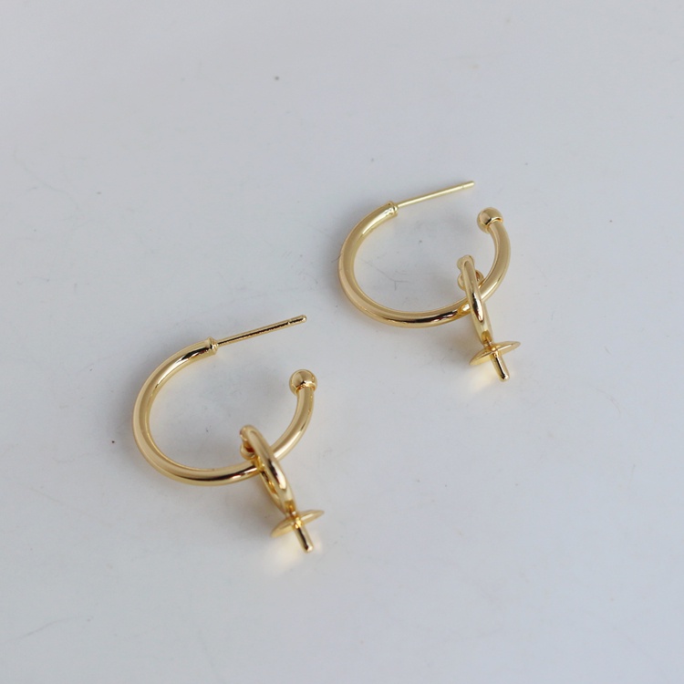 1 Nhẫn Hình Chữ C Mạ Vàng 14k 20mm 6mm