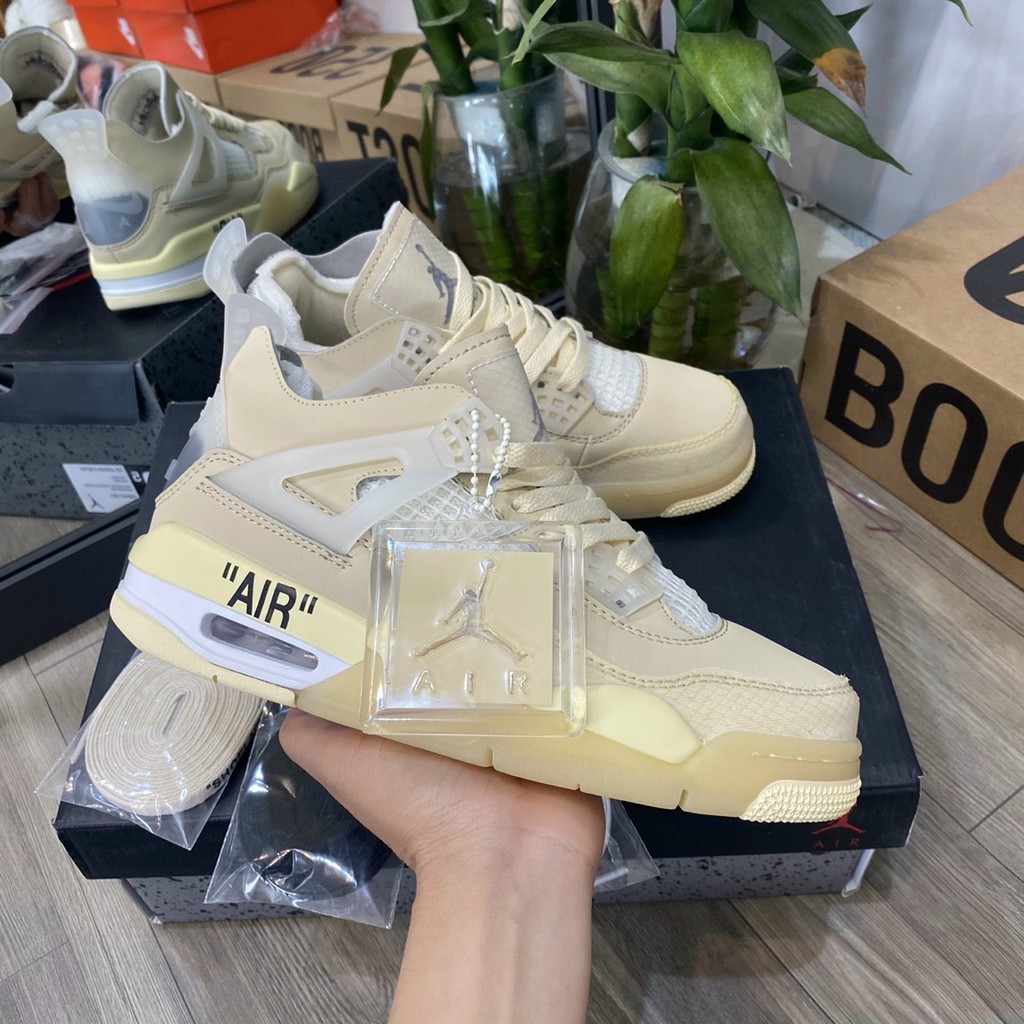 Giày Sneaker Jordan 4 Off White Full Box Full Phụ Kiện Freeship