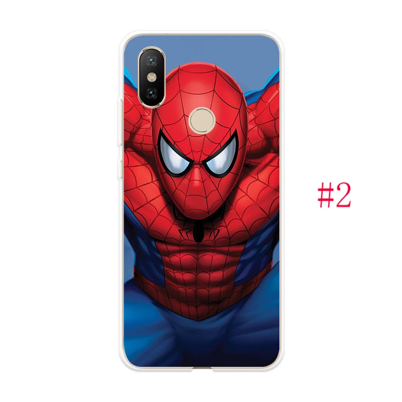 Ốp Điện Thoại Tpu Dẻo Họa Tiết Spiderman Iron Man Độc Đáo Thời Trang Cho Xiaomi Mi 6 A1 A2 Lite A2Lite Pocophone F1