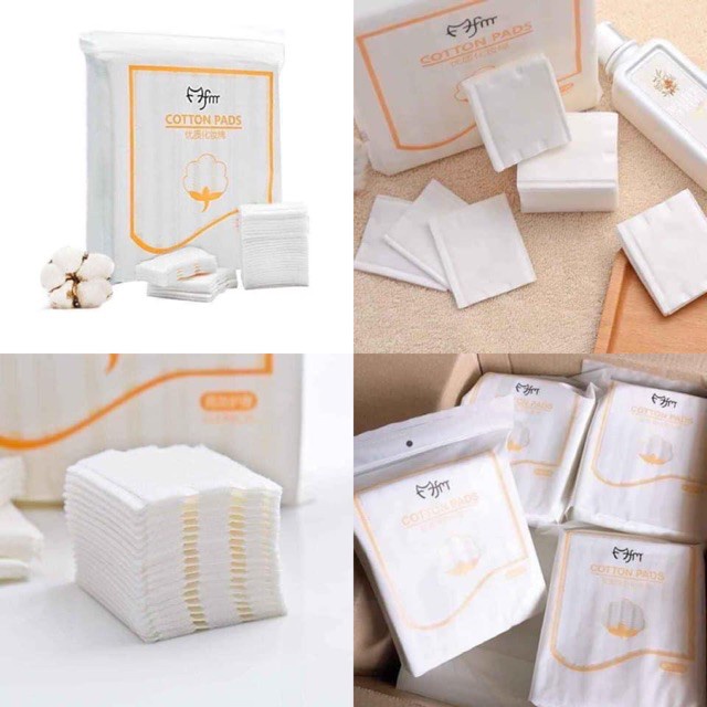 [222 miếng] Bông tẩy trang 3 lớp cotton pads siêu dai và mềm mịn, tẩy sạch cặn trang điểm bã nhờn trên da