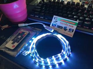 DÂY LED RGB 1M LED ĐUỔI + REMOTE TRANG TRÍ CASE PC