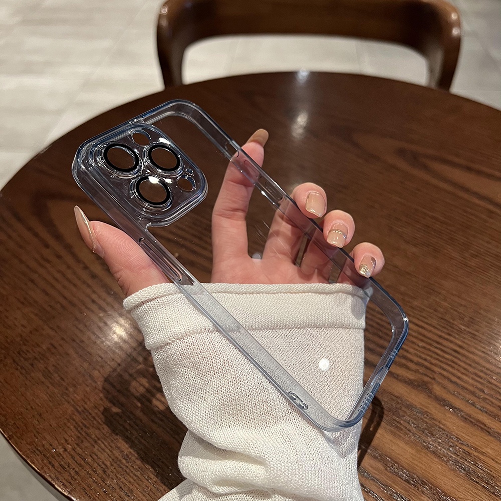 Ốp Điện Thoại Cứng Trong Suốt Chống Sốc HD Cho iPhone 13 12 11 Pro Max XS XR X 8 7 Plus + SE 2020