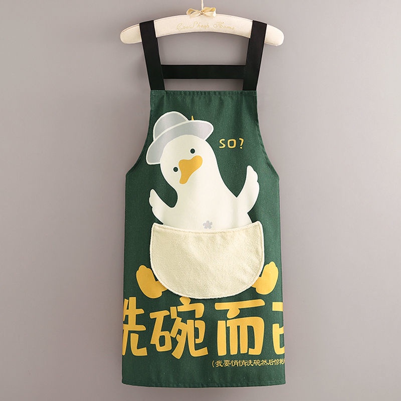 Tạp Dề Nấu Ăn In Hoạt Hình Chống Mòn / Bẩn / Mài Mòn Kiểu Hàn Quốc Thời Trang Cho Nhà Bếp
