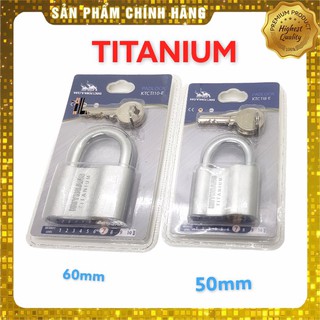 Khóa móc chất liệu Titanium siêu bền, siêu nhẹ, Huy Hoàng 6F, 5F , chống cắt được cắt, cưa