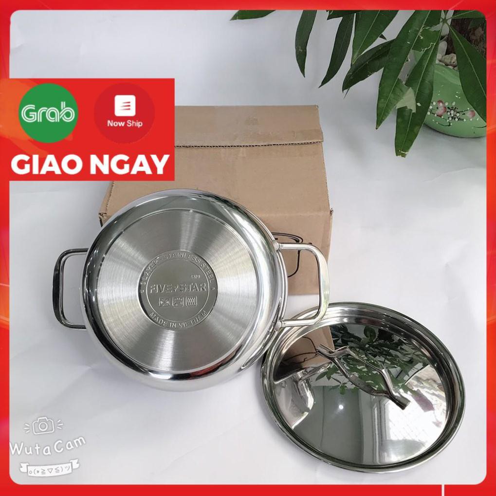 Nồi inox 3 đáy sandwich  FiveStar Standard nắp inox , bếp từ, gas, hồng ngoại