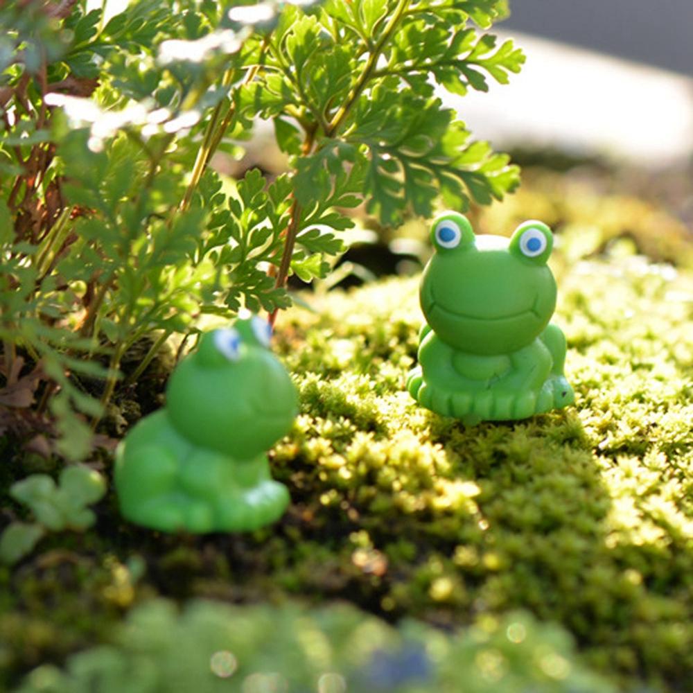Mô Hình Chú Ếch Mắt Xanh Mini Bằng Nhựa Resin Trang Trí Cây Bonsai DIY