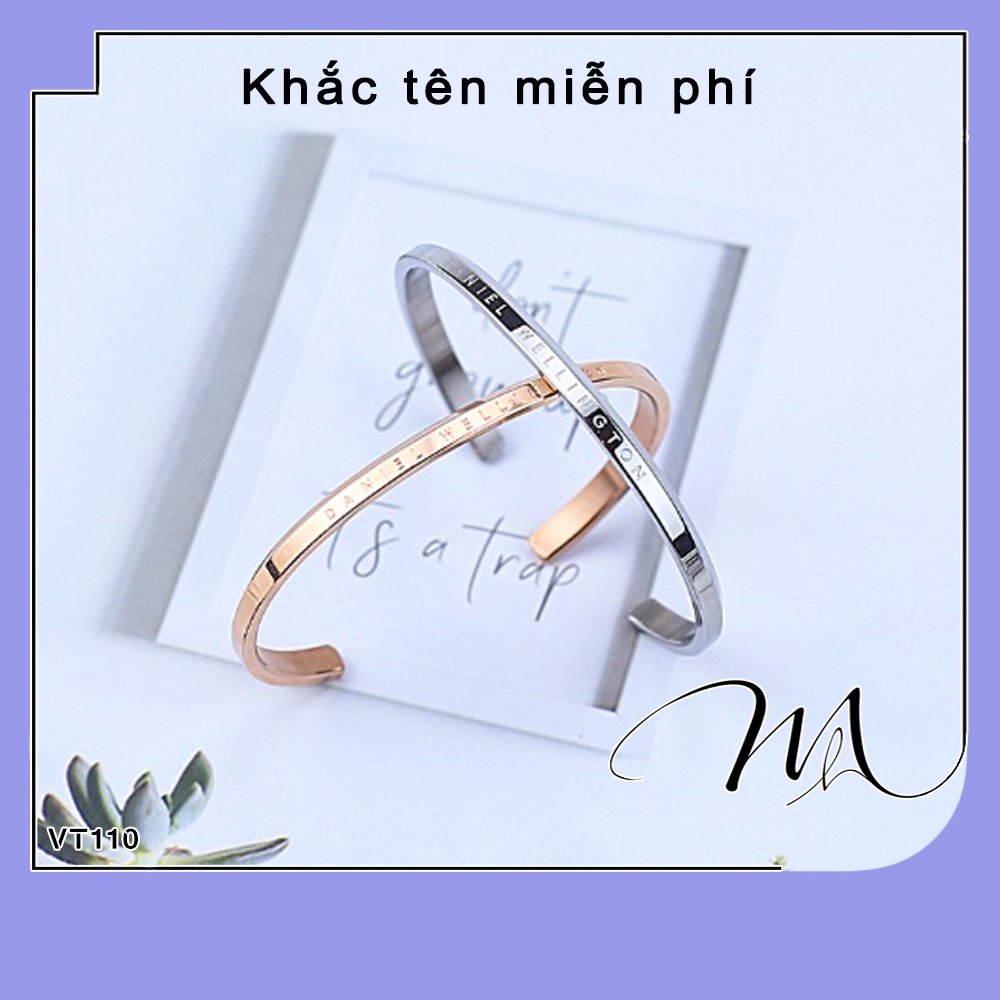 Vòng tay DW vòng cuff nam nữ Titan không gỉ - Măng’s House VT110