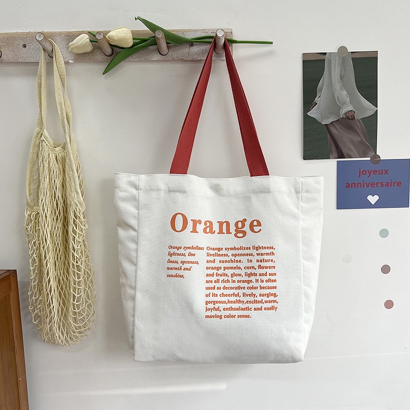 Túi Xách Canvas Sức Chứa Lớn Phong Cách Hàn Quốc Thời Trang Cho Nữ