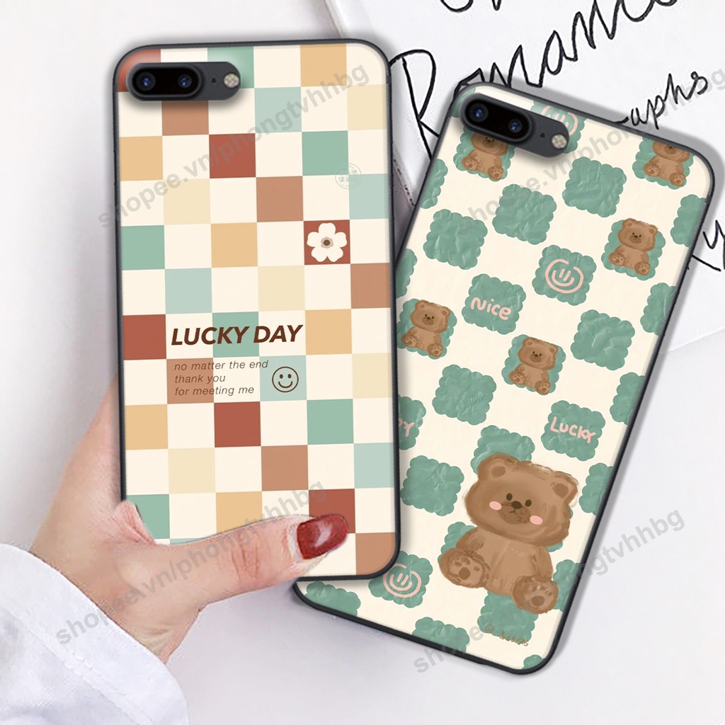 ỐP LƯNG IPHONE 7 PLUS- IPHONE 7S PLUS- IPHONE 8 PLUS trái tim gấu cực cute thể thao siêu cá tính