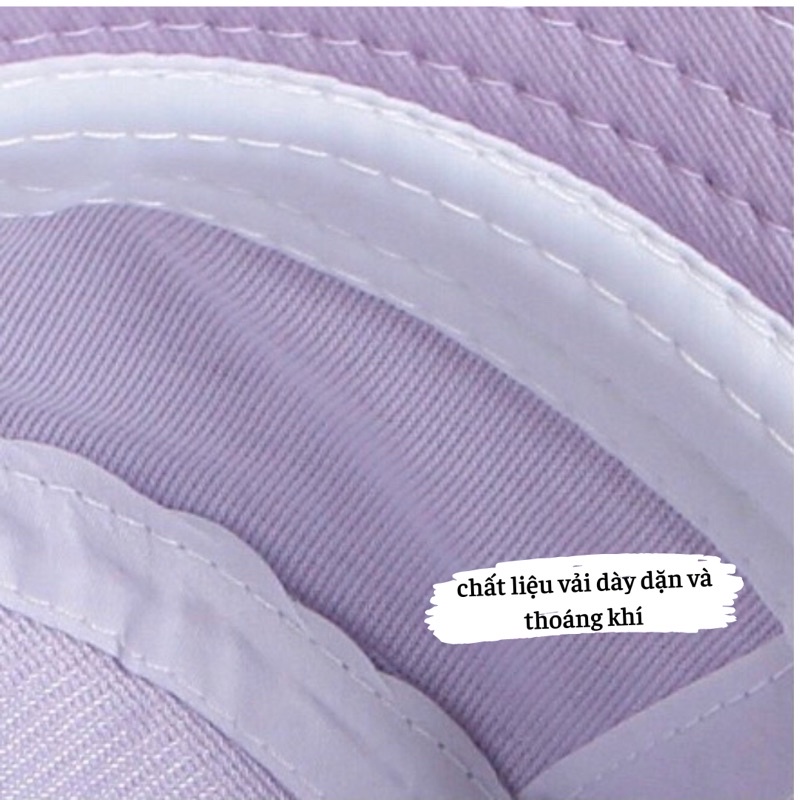 Mũ Nón Bucket Tròn Thêu Hình Mặt Cười Style Hàn Quốc Chất Cotton Cho Người Lớn Và Trẻ Em