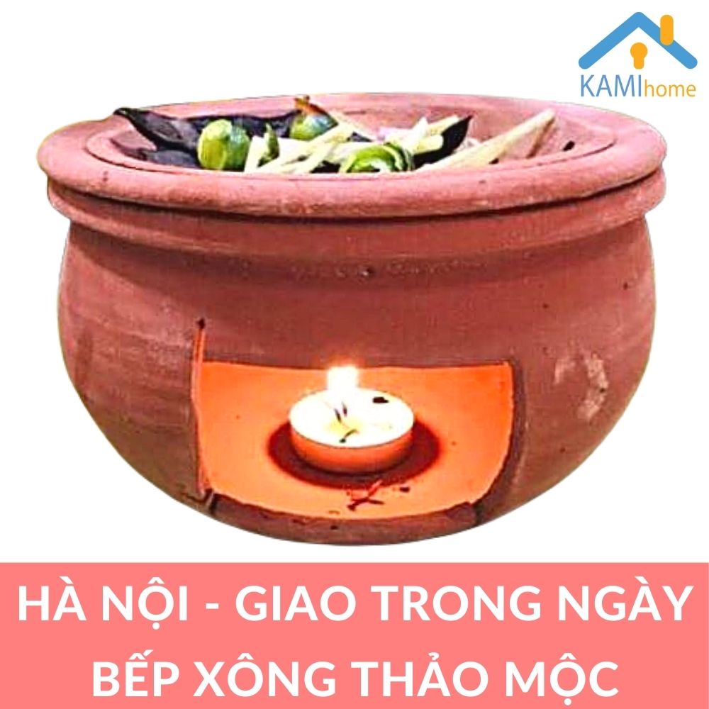 Bếp đốt xông bồ kết và thảo mộc sả chanh vỏ bưởi lá thơm phòng (Nhiều mẫu) mã 25014