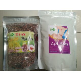 Ngũ cốc lợi sữa 17 loại hạt 1kg và trà gạo lứt đậu đen 1kg - con chắc khỏe, mẹ dáng xinh