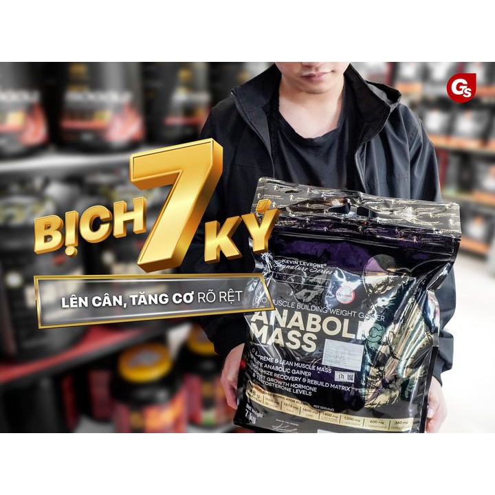 Sữa tăng cân nạc siêu cấp Kevin Levrone Anabolic Mass, 7.0 Kg  nhập khẩu Mỹ phân phối Gymstore