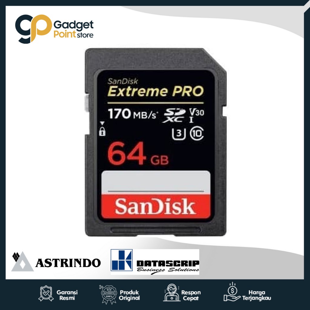 Thẻ Nhớ 64GB CL10 170Mb / s Extreme Pro - Sandisk Chính Hãng | BigBuy360 - bigbuy360.vn