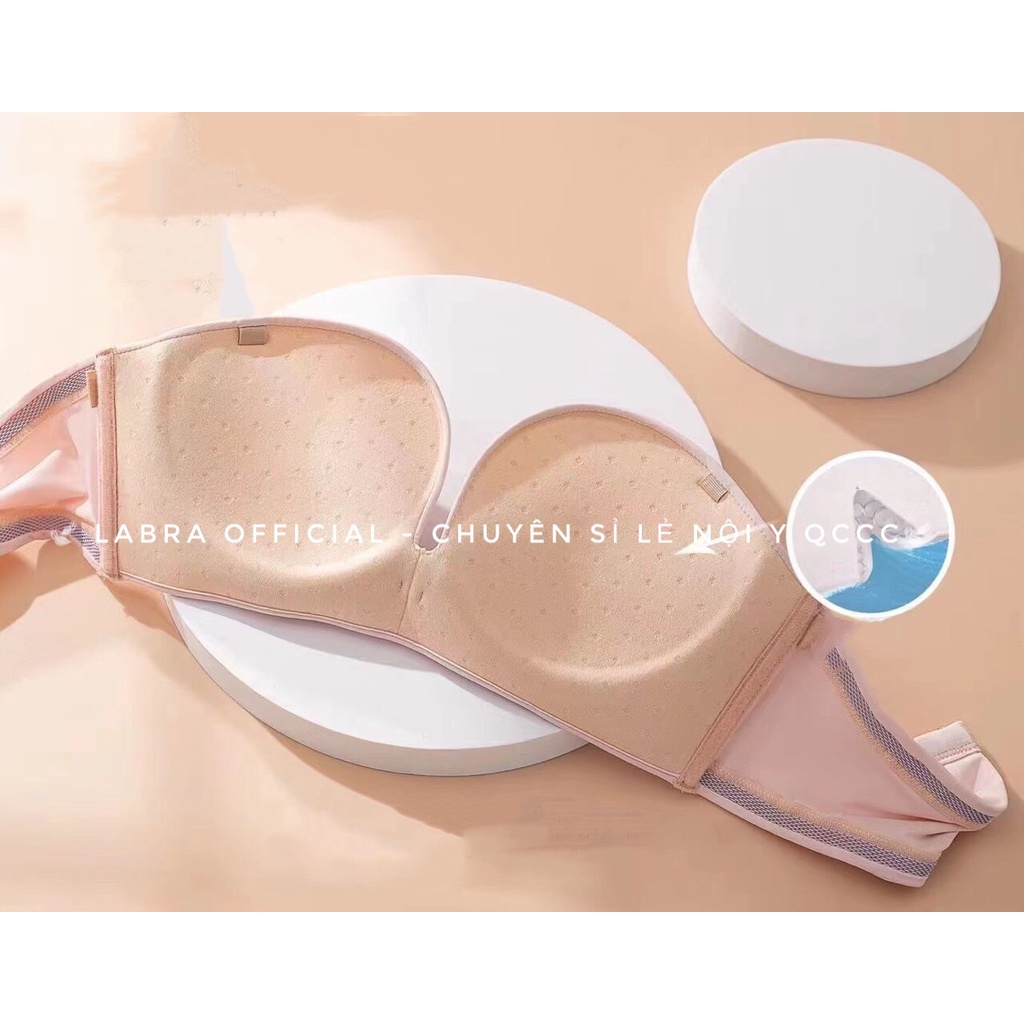 Áo ngực không dây su đúc chống tụt dày 0,5cm mút thông hơi nâng ngực tự nhiên LABRA(M-06)