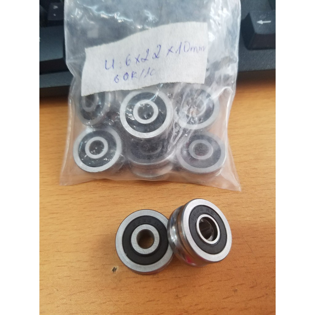 Vòng bi ròng rọc hình chữ V hoặc U lọa 3,4,5,6mm rãnh mang ròng rọc ổ trục trượt ổ trục kim loại ổ trục ròng rọc