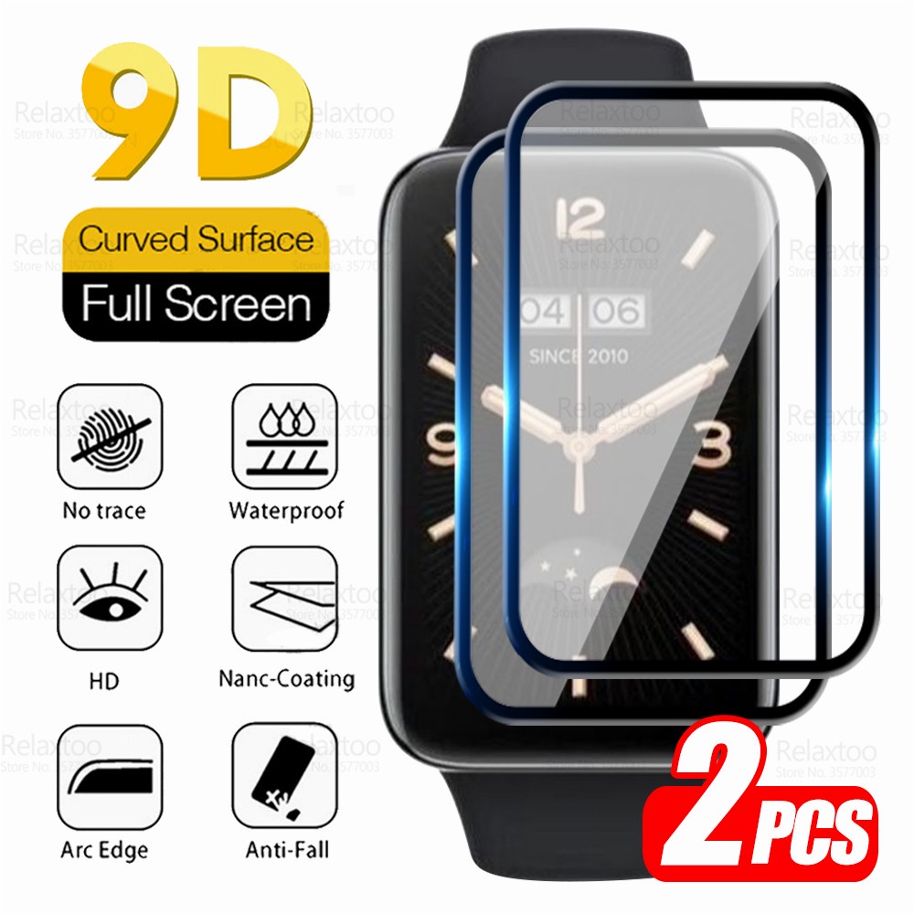 Set 2 Kính Cường Lực 9D Bảo Vệ Màn Hình Dành Cho Xiaomi Mi Band 7 Pro Xiaomi MiBand 7 Pro Band7 Pro