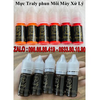 Mực xăm Traily phun Môi Mày Mí 12ml chính hãng Mỹ - Lên màu đậm tự nhiên - Mực xử lý Trổ xanh trổ đỏ, Khử thâm môi tốt