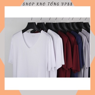 Áo thun nam cổ tim lụa lạnh cao cấp xuất Nhật 88054 KHO TỔNG