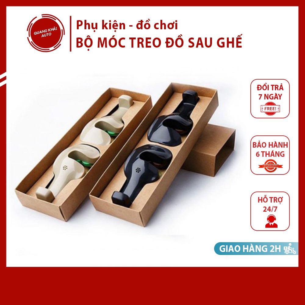 Bộ 2 Móc Treo Đồ Sau Ghế Ô Tô Cao Cấp Có Khóa Tiện Lợi - Tiết Kiệm Không Gian