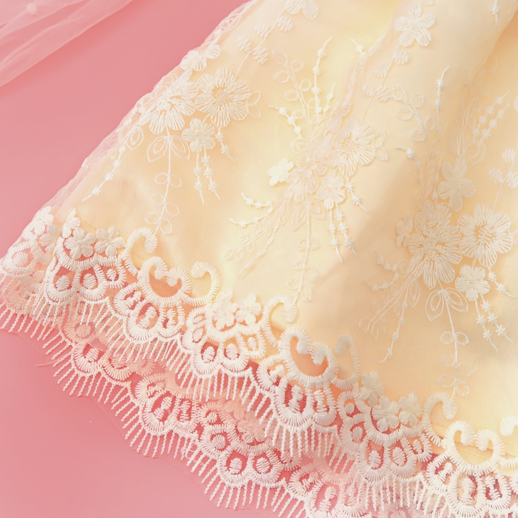 Váy công chúa bé gái ILABY thiết kế ren thêu kèm kẹp tóc [0157] – ILABY >>> top1shop >>> shopee.vn