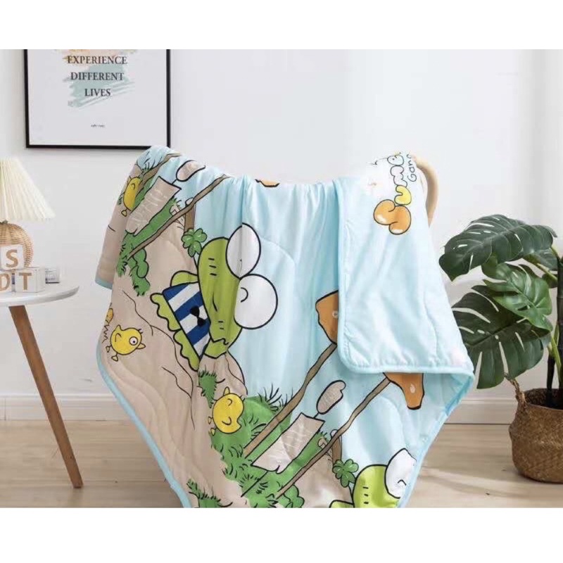 Chăn Điều Hoà Chăn Cho Bé Đi Học -Chăn Cotton Hình Ngộ Nghĩnh Khổ Rộng 1.1m*1.4m