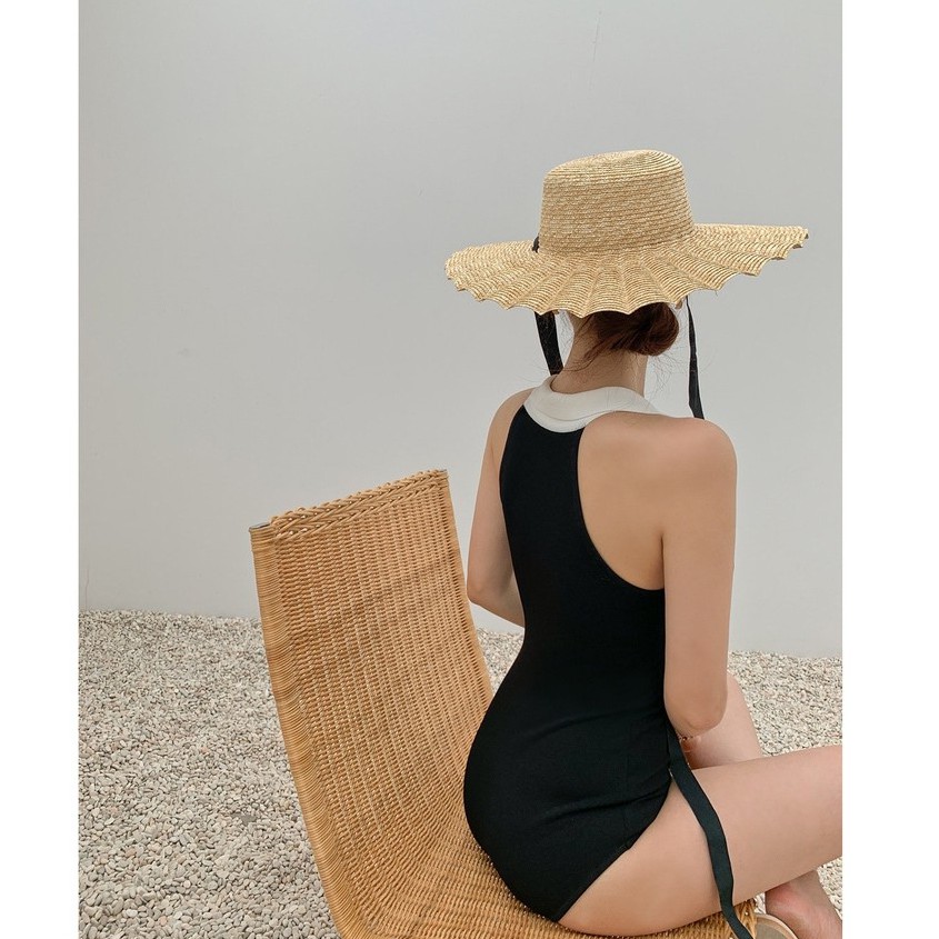Bikini đi biển 1 mảnh cao cấp cổ Polo