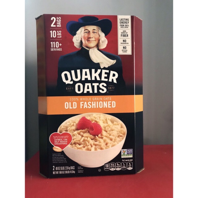 Thùng yến mạch nguyên hạt Old Fashioned quaker oats 4,5kg