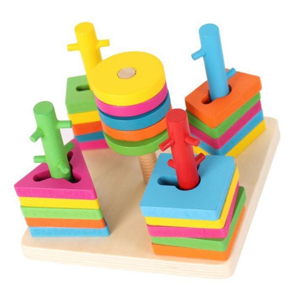 Bộ đồ chơi xếp hình khối kích thích trẻ phát triển vận động tinh