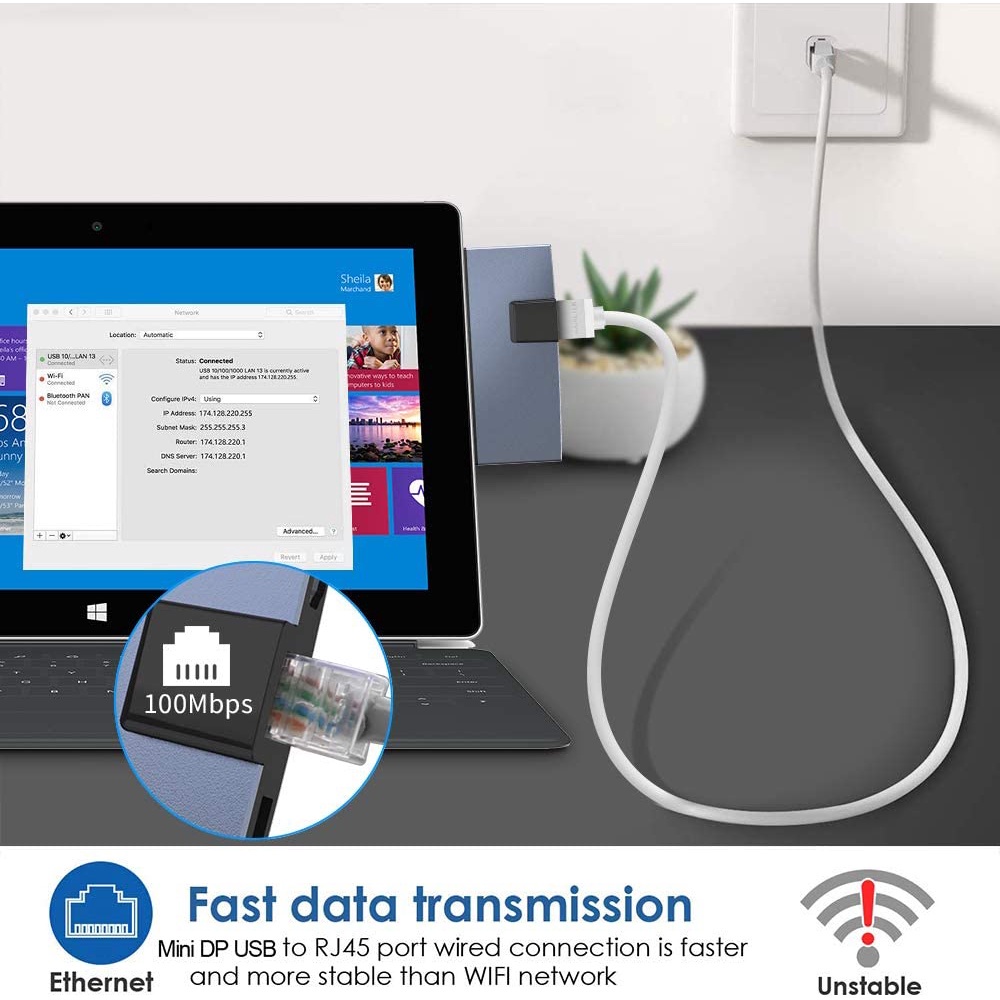 Đế Sạc Cho Surface Pro 6 / Pro 5 / Pro 4 Hubing Với Cổng HDMI 4K, 3 USB 3.0 , Đầu Đọc Thẻ SD / TF  Pro