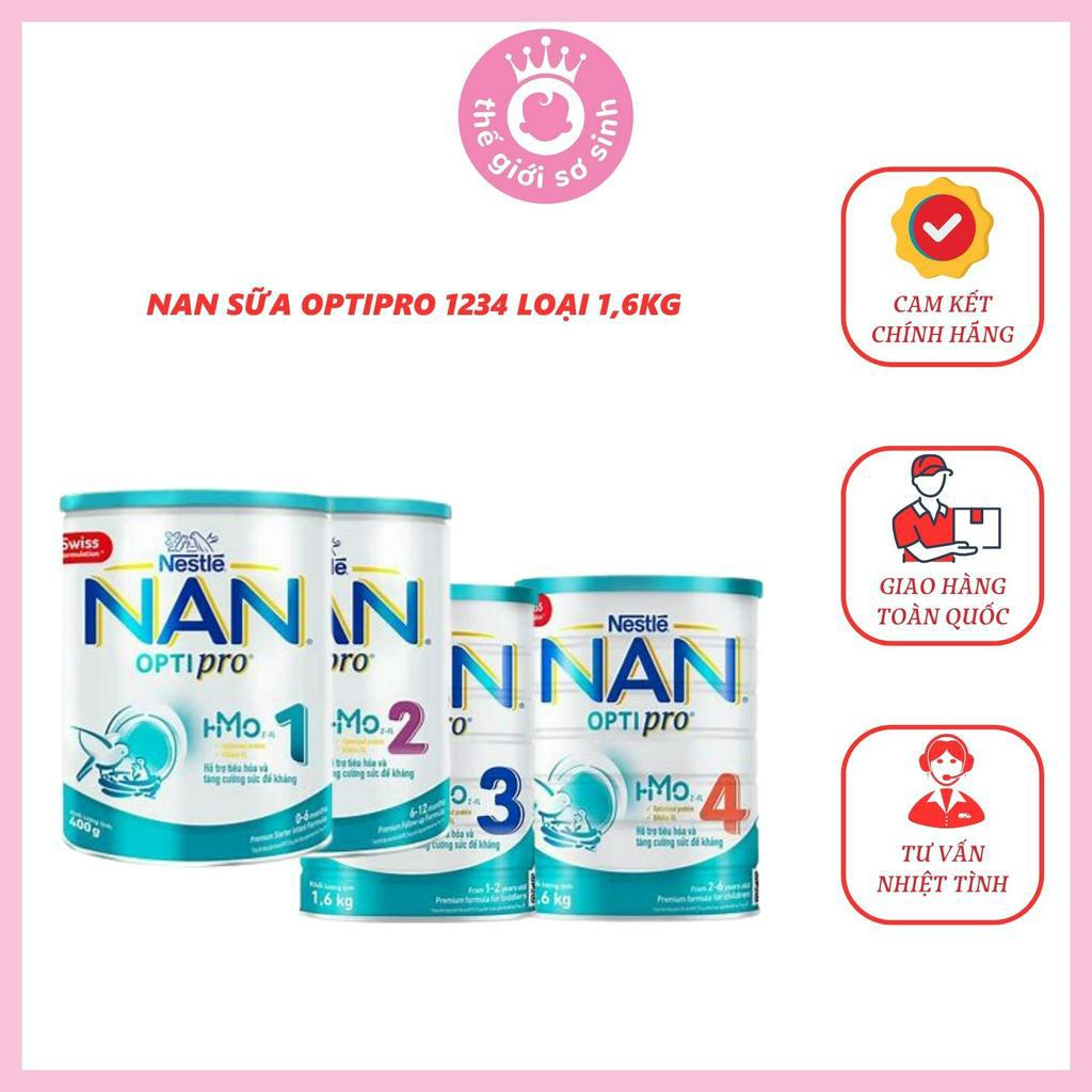 Sữa bột NAN nga đủ số 1,2,3, 4 hộp 800g/ 400g - Thế Giới Sơ Sinh