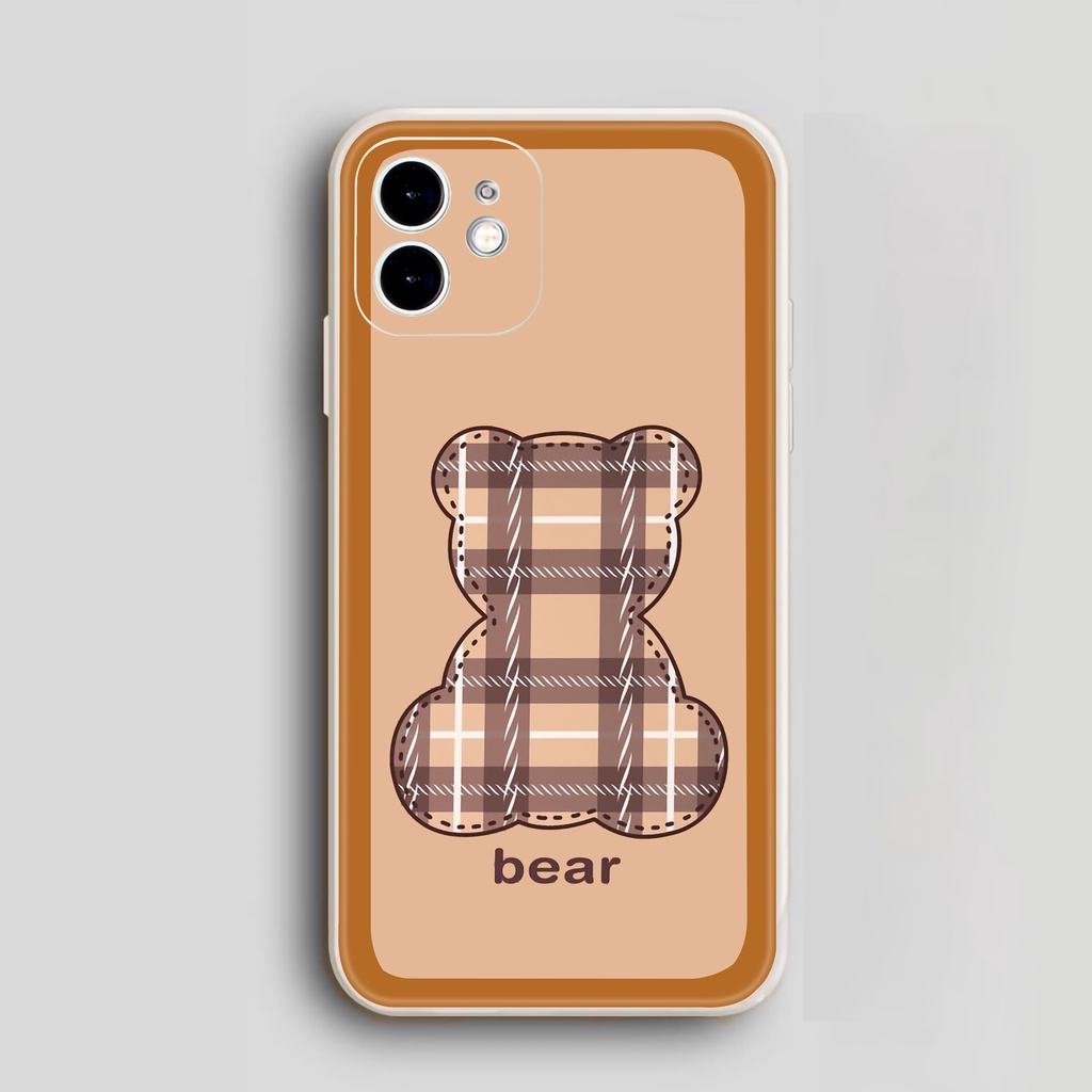 Ốp lưng iPhone 6/6s/7/8/X/XS/11/12/13 Pro Plus Max viền vuông chống sốc chống bẩn bảo vệ camera silicon mềm Bear Bea2122