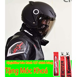 Mũ bảo hiểm 3/4 Asia M168 chính hãng tặng kèm móc khóa xe máy