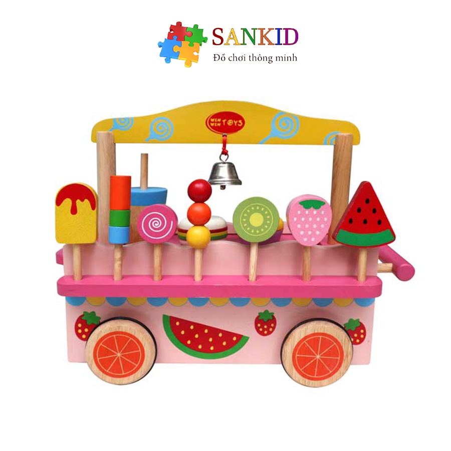 Gian hàng cho bé có bánh xe đẩy đi, màu sắc bắt mắt Đồ chơi gỗ Winwintoys Việt Nam