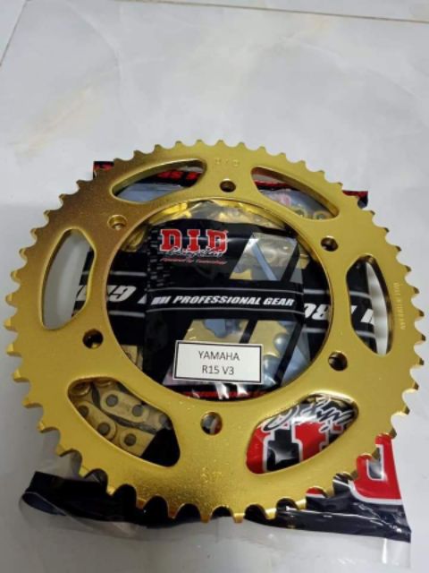 Nhông sên dĩa cho xe Yamaha r15 v2, v3 loại 12li phốt