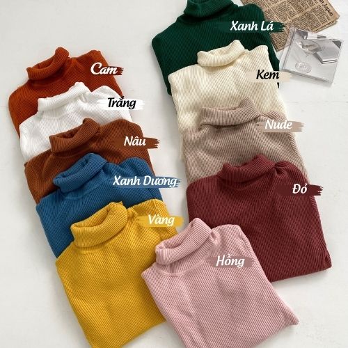 Áo len cổ lọ nữ tay dài form dài dày dặn thu đông ulzzang thời trang Fmstyle Saigon 21ALU10P21501