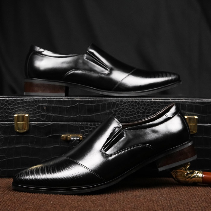 Giày nam đẹp da thật Manzano phong cách mới lạ dành cho quý ông công sở M66604
