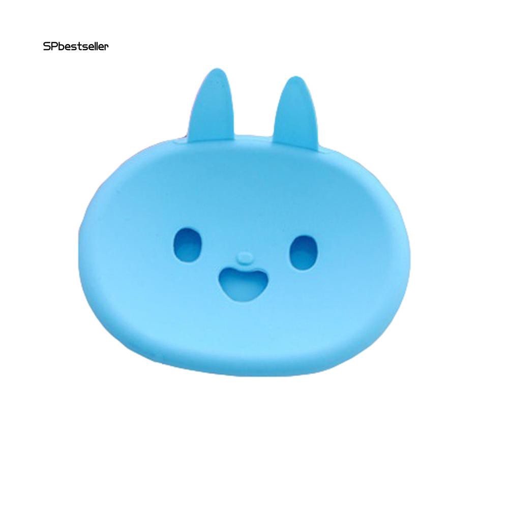 Khay đựng xà phòng hai lớp hình thỏ đáng yêu cho toilet