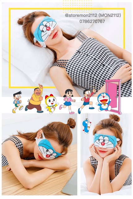 EYE MASK MẶT NẠ MẮT HƠI NÓNG THƯ GIÃN DORAEMON DOREMON | BigBuy360 - bigbuy360.vn