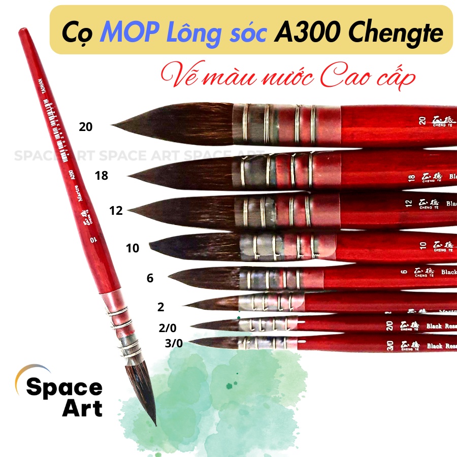 Cọ MOP A300 Lông Sóc CHENGTE vẽ màu nước cao cấp