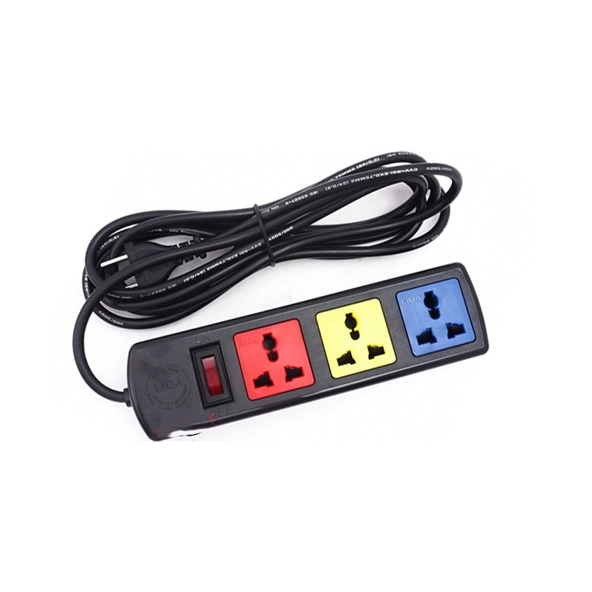 Ổ cắm điện LIOA đa năng 3D32N 3 ổ cắm công suất 2200W 3m/5m
