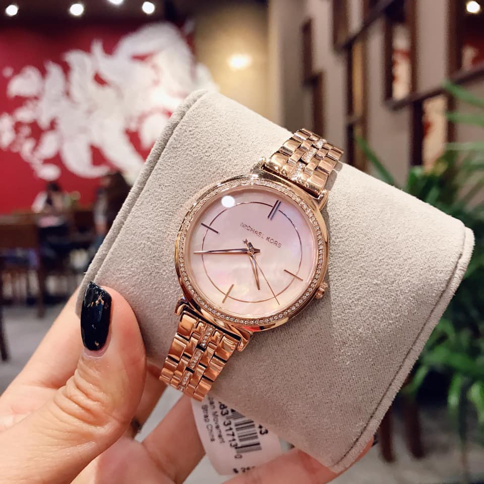 Đồng hồ nữ Michael Kors MK3643 Cinthia Watch 33mm, Authentic, Full box, Luxury diamond watch